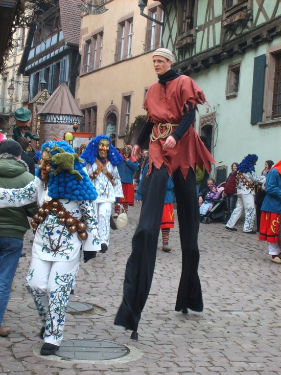 Le carnaval  de Riquewihr a 12 km de Colmar en Alsace. photo Angele Lapp